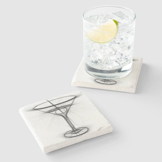 Martini Stenen Onderzetter (Zijkant)