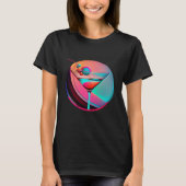 Martini Synthwave 80s Retrowave Aesthetic T-shirt (Voorkant)