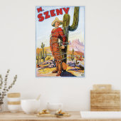 Martini Szeny ~  Cowboy Wonder Magic Act Poster (Keuken)