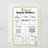 Martini-thema bruidsmeisje-voorstellen! kaart (Achterkant)