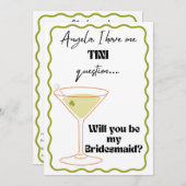 Martini-thema bruidsmeisje-voorstellen! kaart (Voorkant / Achterkant)