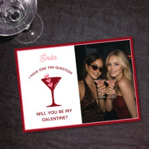 Martini-thema Galentine's Day - Cute Bestie Roze