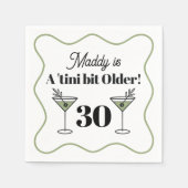 Martini-thema verjaardag servetten (Voorkant)