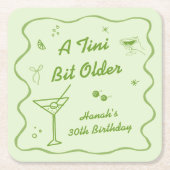 Martini thema Verjaardagsfeest Kartonnen Onderzetters (Voorkant)