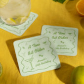 Martini thema Verjaardagsfeest Kartonnen Onderzetters