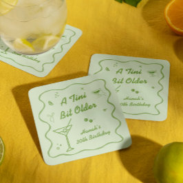 Martini thema Verjaardagsfeest Kartonnen Onderzetters