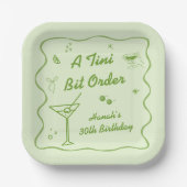 Martini thema Verjaardagsfeest Papieren Bordje (Voorkant)