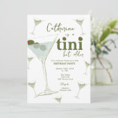 Martini Themafeest digitaal en printbaar Kaart (Staand voorkant)