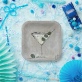 Martini tijd 7" papier Bord (Feest)