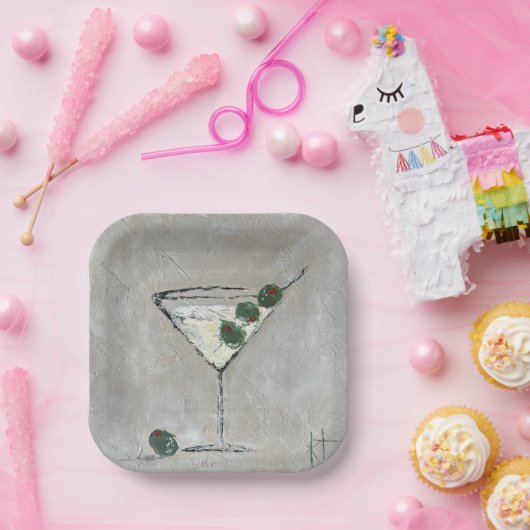 Martini tijd 7" papier Bord (Feest)