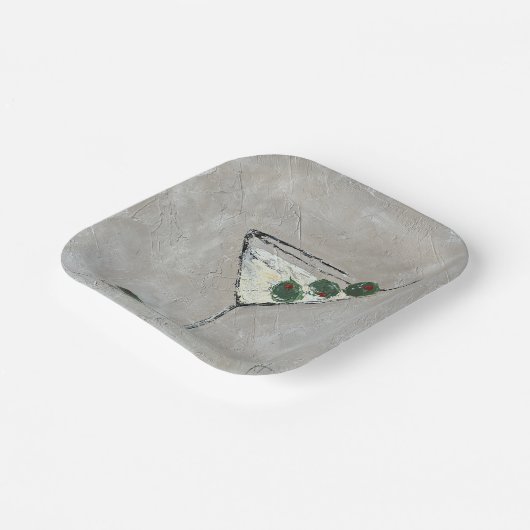 Martini tijd 7" papier Bord (Gebogen)