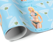 Martini tijd Bikini Babe Thunder_Cove Cadeaupapier (Rol Hoek)