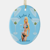 Martini tijd Bikini Babe Thunder_Cove  Keramisch Ornament (Rechts)