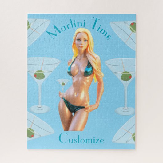 Martini tijd Bikini Babe Thunder_Cove Legpuzzel (Verticaal)