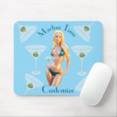 Martini tijd Bikini Babe Thunder_Cove Muismat (Met muis)