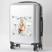 Martini tijd Bikini Babe Thunder_Cove  Sticker (Koffer)