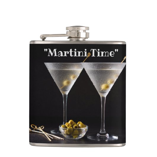 Martini Tijd Heupfles (Voorkant)
