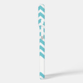 Martini tijd met blauw Chevron patroon Case-Mate iPhone Case (Achterkant / Links)