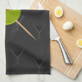 Martini Time Black Kitchen Towel Theedoek (Quarter Fold)
