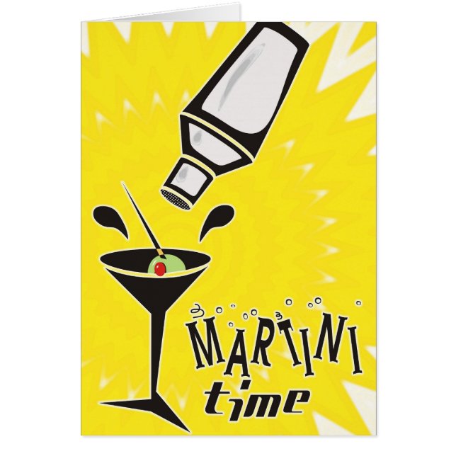 Martini Time (Blanco kaart / aanpassen) (Voorkant)