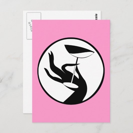 Martini Time High Mode Art Deco Design Briefkaart (Voorkant / Achterkant)