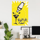 Martini Time Poster (Thuiskantoor)