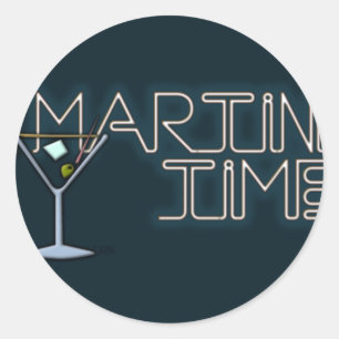 Martini Time Ronde Sticker