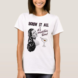 Martini Time (zwart) T-shirt