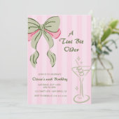 Martini Tini Beetje Oudere Boog Volwassen Verjaard Kaart (Staand voorkant)