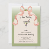 Martini Tini Beetje Oudere Cocktail Volwassen Verj Kaart (Voorkant)