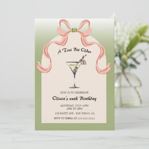 Martini Tini Beetje Oudere Cocktail Volwassen Verj Kaart