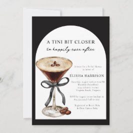 Martini Tini Bit Closer Streep Bruidsuitnodiging  Kaart