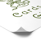 Martini Toile Bow Vrijgezellenfeest Kaarten en ges Poster (Hoek)