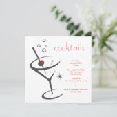 martini-uitnodiging kaart (Staand voorkant)