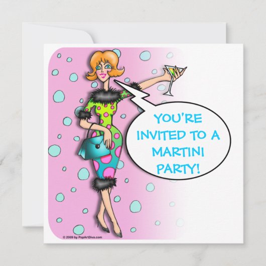 Martini - Uitnodiging voor Cocktailparty (Voorkant)