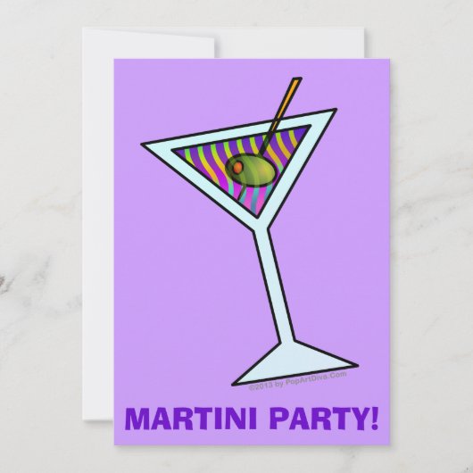 MARTINI - UITNODIGINGEN VOOR COCKTAILPARTY (Voorkant)