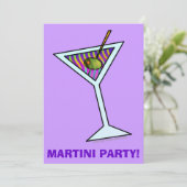 MARTINI - UITNODIGINGEN VOOR COCKTAILPARTY (Staand voorkant)