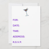 MARTINI - UITNODIGINGEN VOOR COCKTAILPARTY (Achterkant)