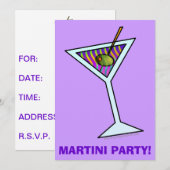 MARTINI - UITNODIGINGEN VOOR COCKTAILPARTY (Voorkant / Achterkant)
