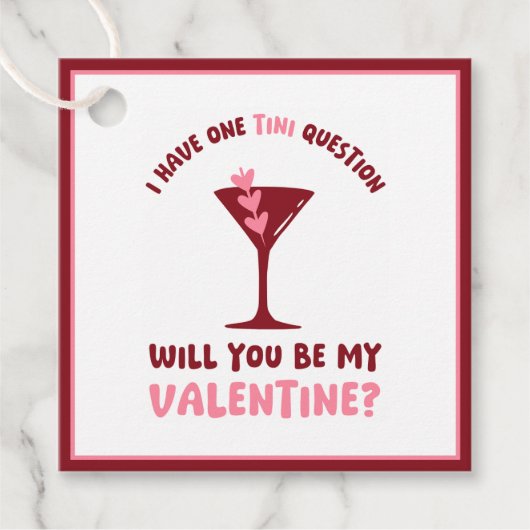  Martini Valentine Chic & Trendy Galentines Day Bedankjes Labels (Voorkant)