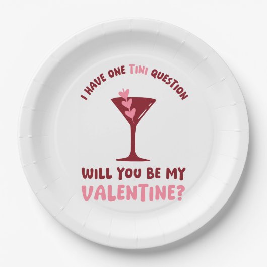  Martini Valentine Chic & Trendy Galentines Day Papieren Bordje (Voorkant)