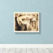 Martini van Louis Icart Canvas Afdruk (Insitu (Houten vloer))