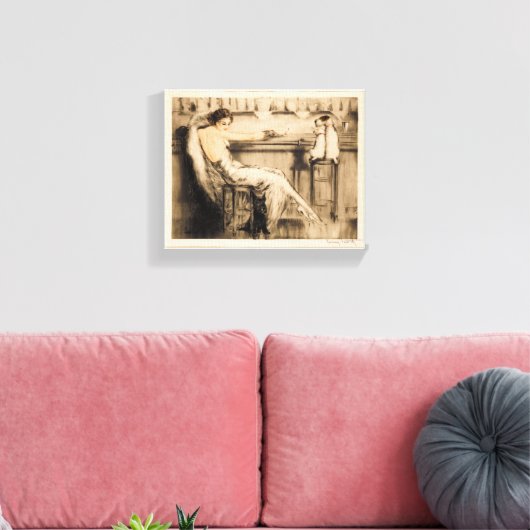 Martini van Louis Icart Canvas Afdruk (Insitu (Woonkamer))