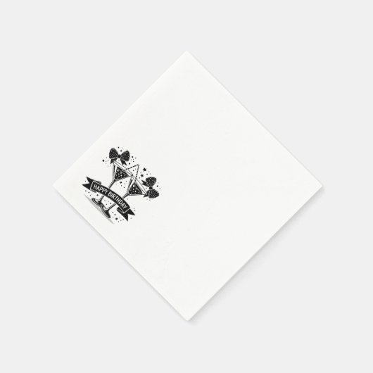 Martini Verjaardag Bow Servet (Hoek)