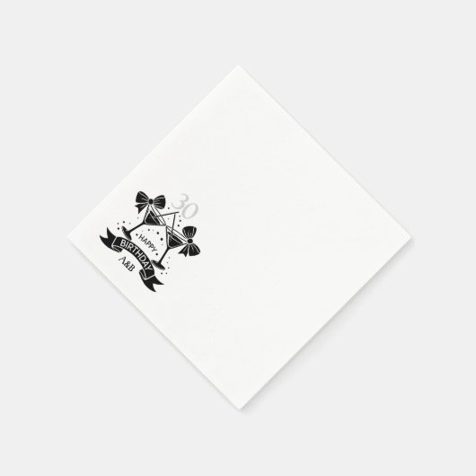 Martini Verjaardag Bow Servet (Hoek)