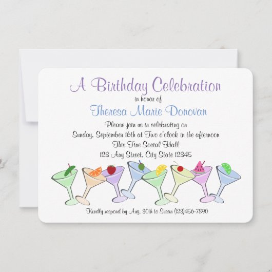 Martini Verjaardag Kaart (Voorkant)