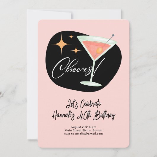 Martini Verjaardag Kaart (Voorkant)
