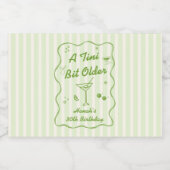 Martini Verjaardagsfeest Likeurfles Etiket (Enkel label)