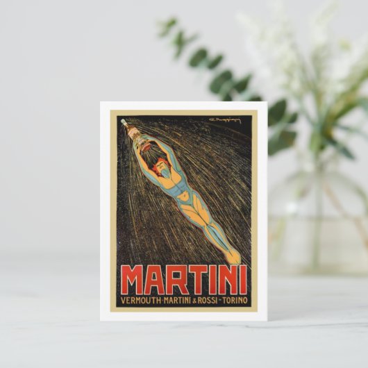 Martini Vermouth Briefkaart (Staand voorkant)