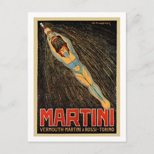 Martini Vermouth Briefkaart (Voorkant)